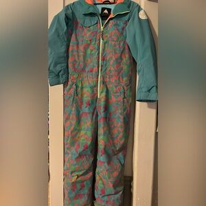 Colorful Geometric Patterned ski suit